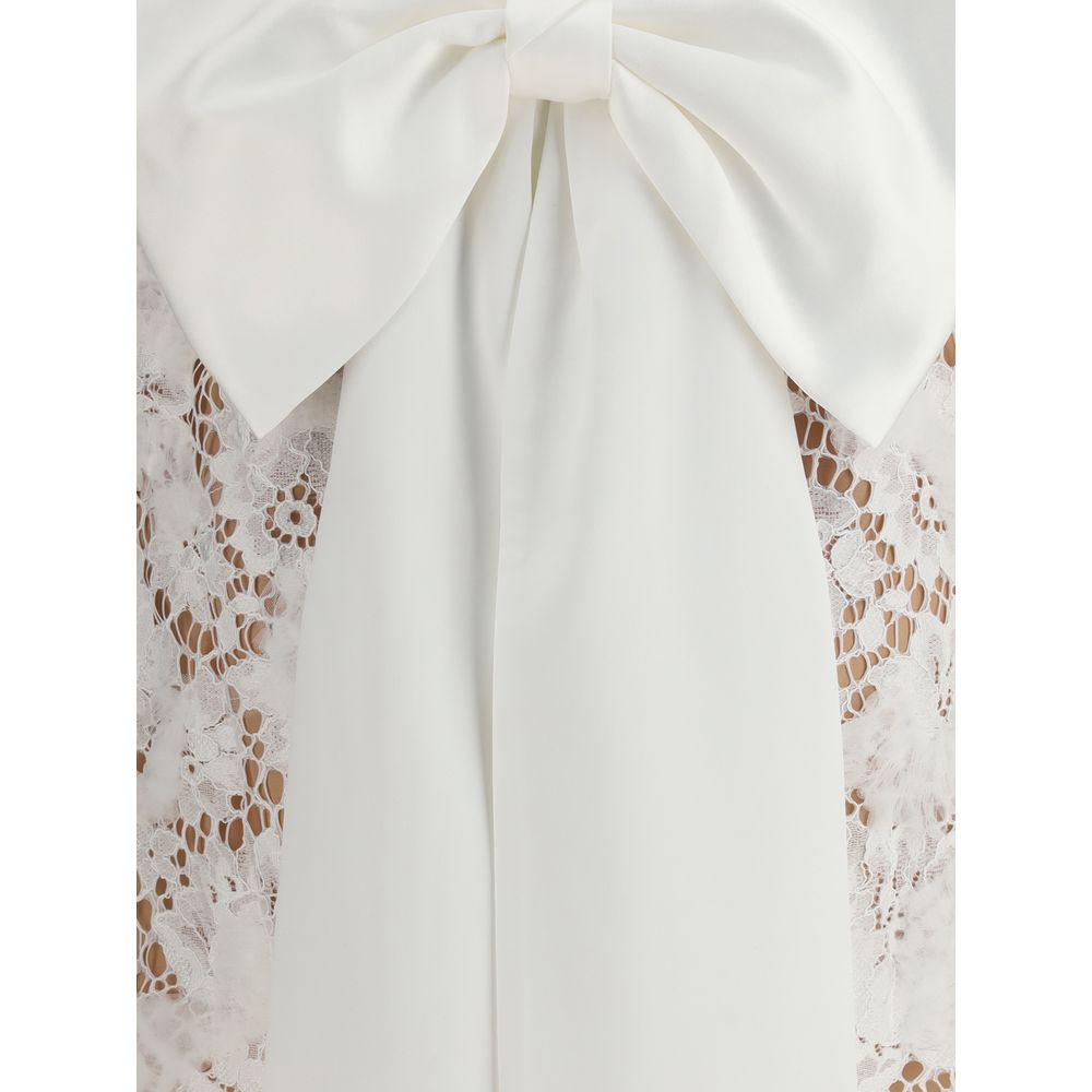 Self-Portrait White Nylon Casual Dress