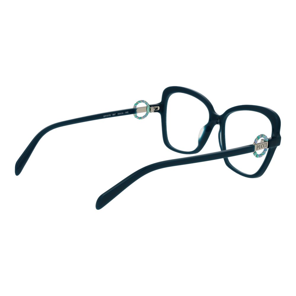 Emilio Pucci Turquoise Plastic Glasses (Frames)