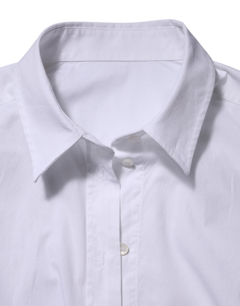 Dolce & Gabbana White Collared Long Sleeves Dress Shirt Top
