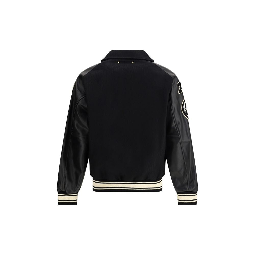 Golden Goose Black Wool Oves Aries Bomber