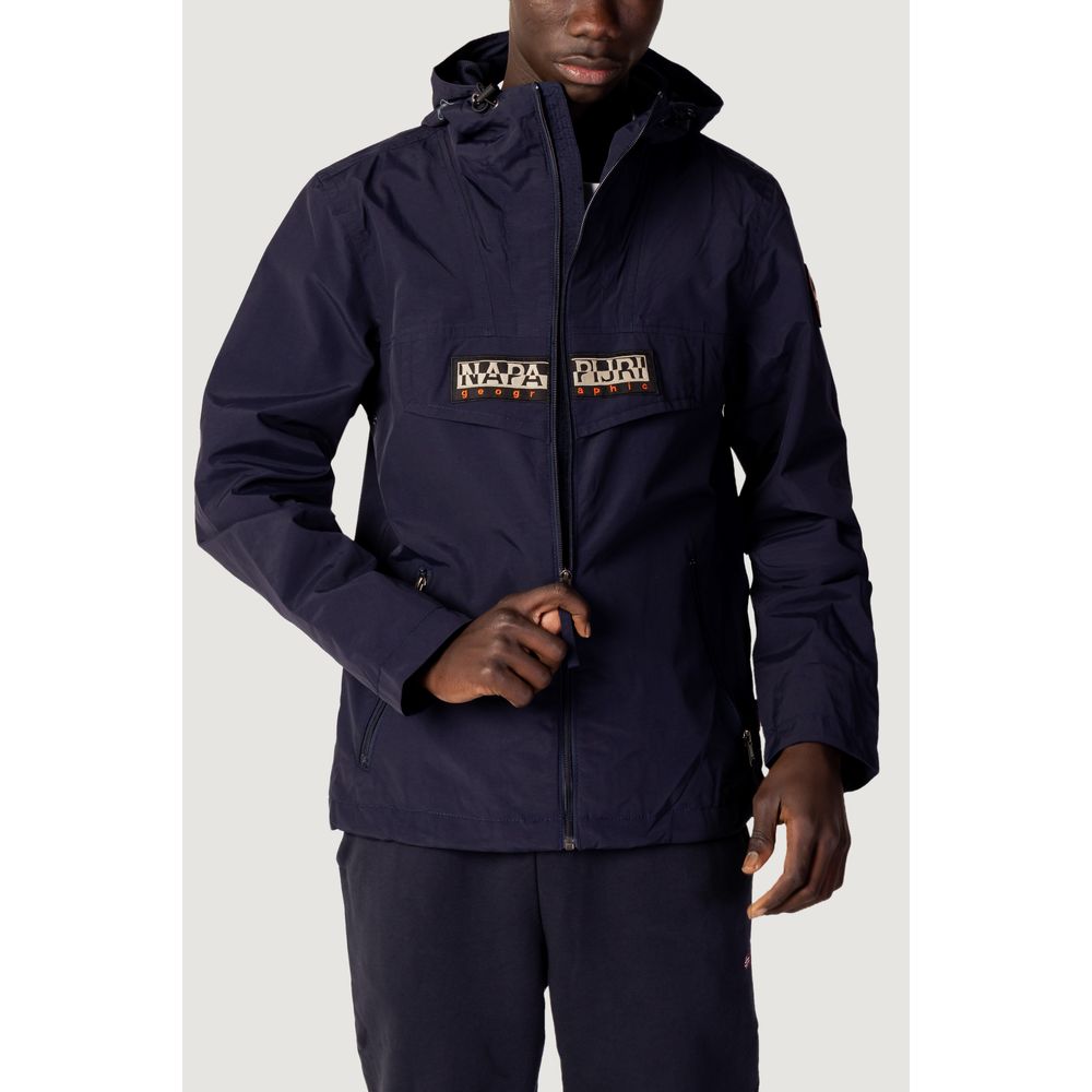 Napapijri Blue Polyester Shell Jacket