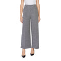 ICHI Black Polyester Casual Pants