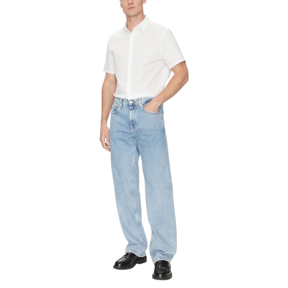 Calvin Klein White Organic Cotton Shortsleeve Shirt