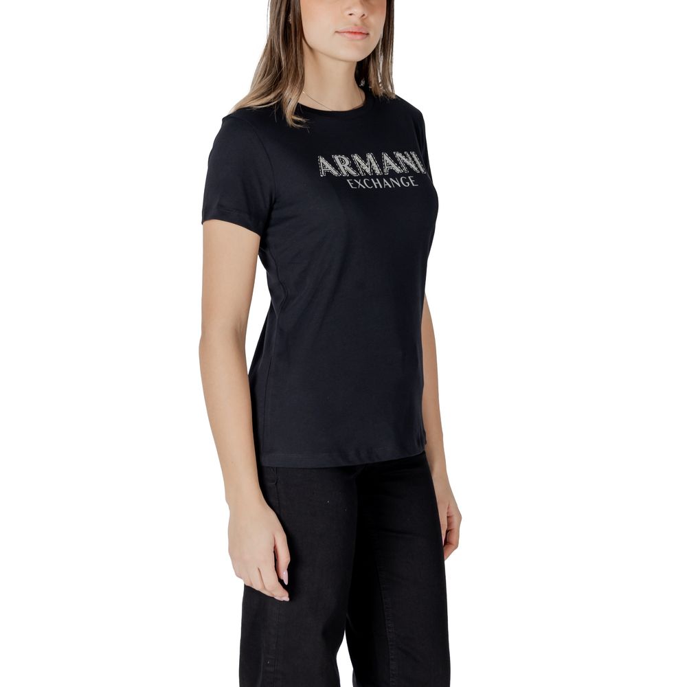 Armani Exchange Black Cotton Long Sleeve T-Shirt