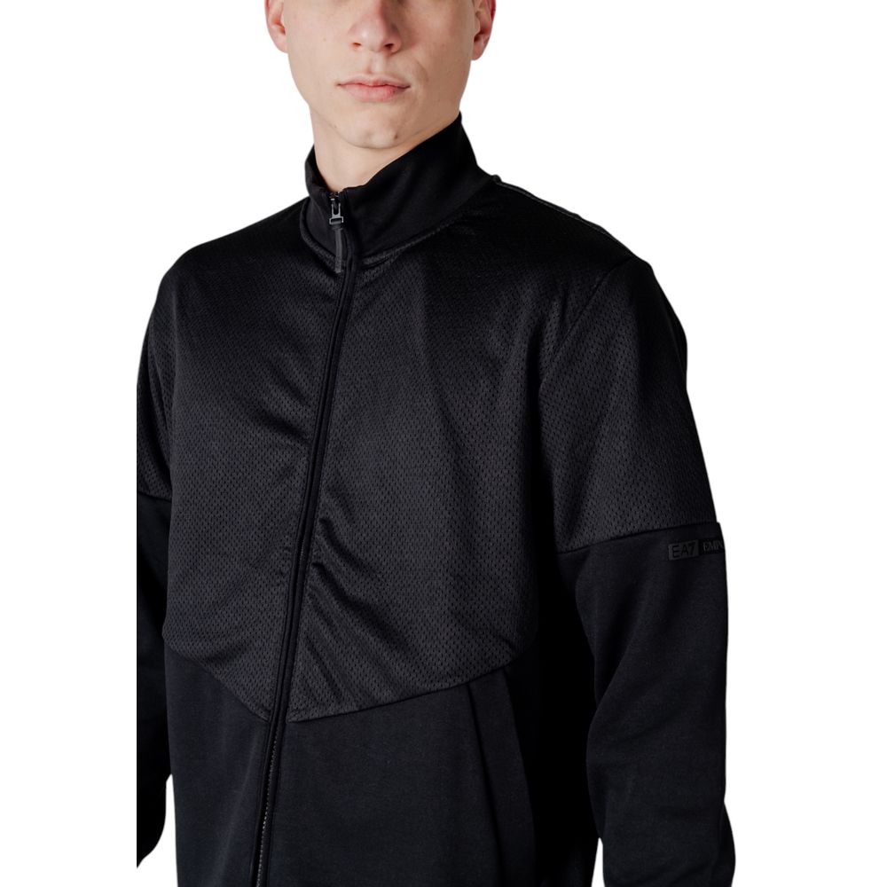 EA7 Emporio Armani Black Cotton Sweatsuit