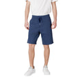 Replay Blue Cotton Bermuda Shorts
