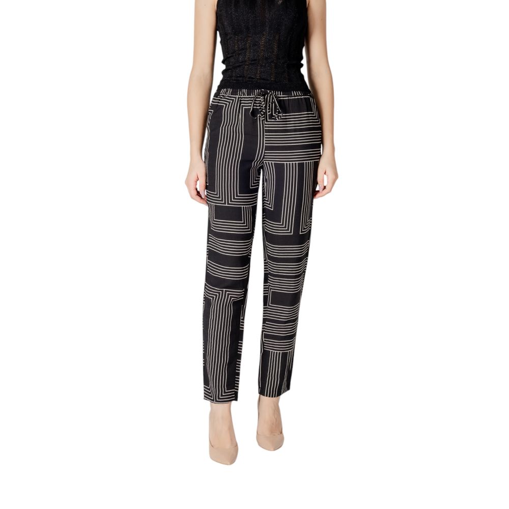 Jacqueline De Yong Black Viscose Pants