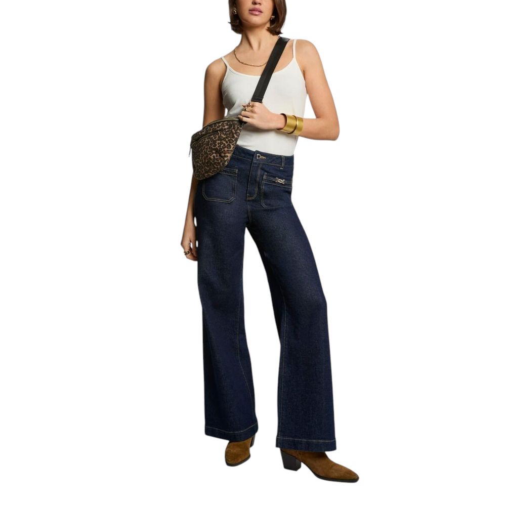 Morgan De Toi Cream Cotton Tank Tops