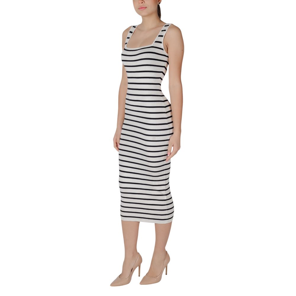 Morgan De Toi Beige Viscose Long Dress