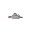 Birkenstock Gray Leather Flat Sandals