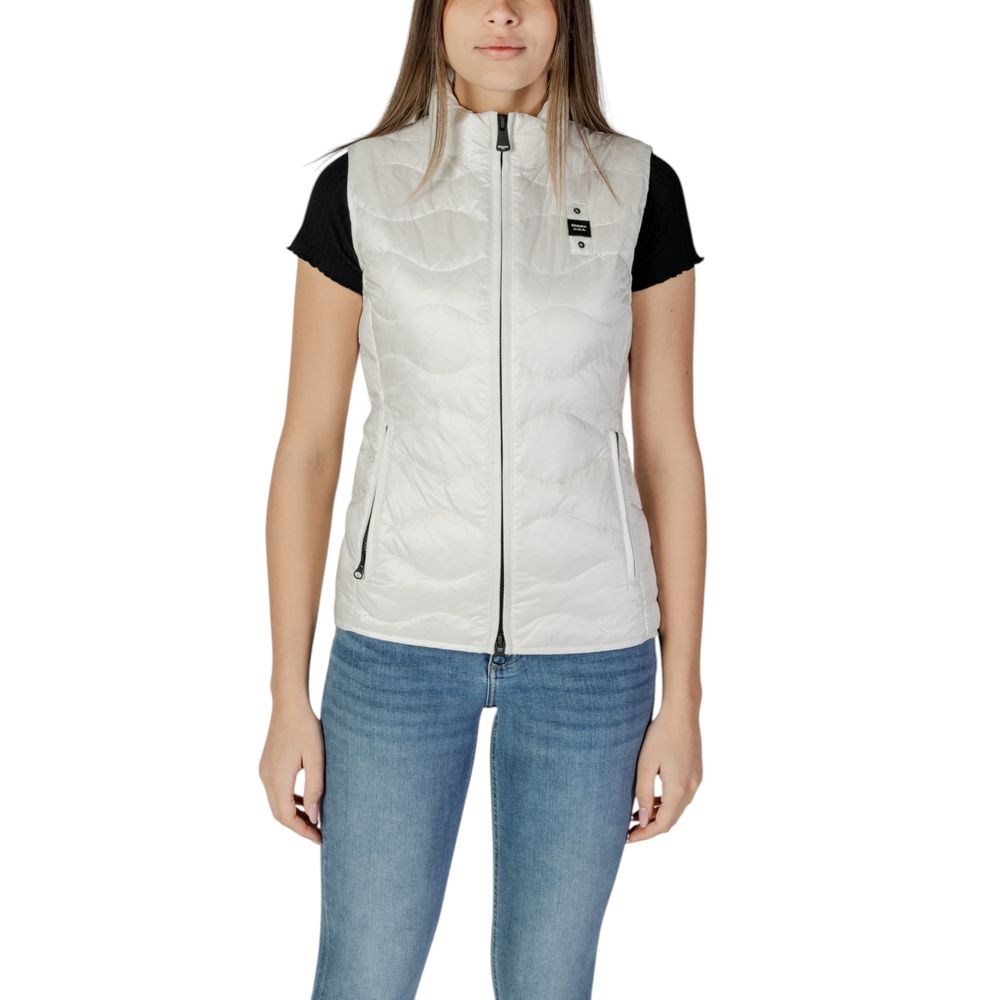 Blauer White Polyamide Sleeveless Jacket