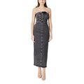 ICHI Black Cotton Midi Dress
