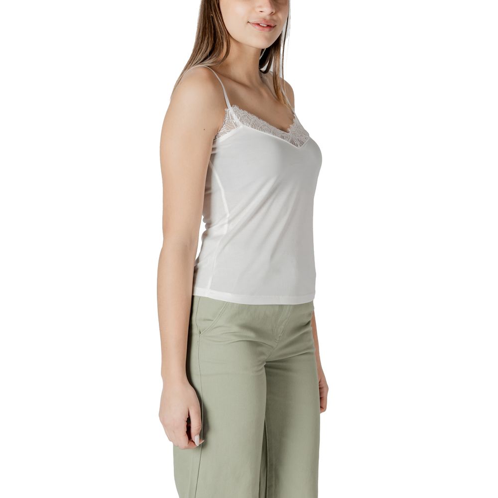 Morgan De Toi White Modal Tank Tops
