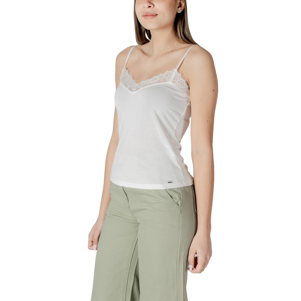 Morgan De Toi White Modal Tank Tops