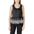 ICHI Black Cotton Tank Tops