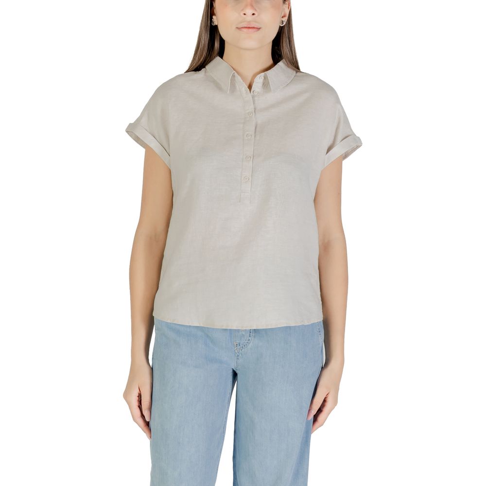 Street One Beige Linen Blouse