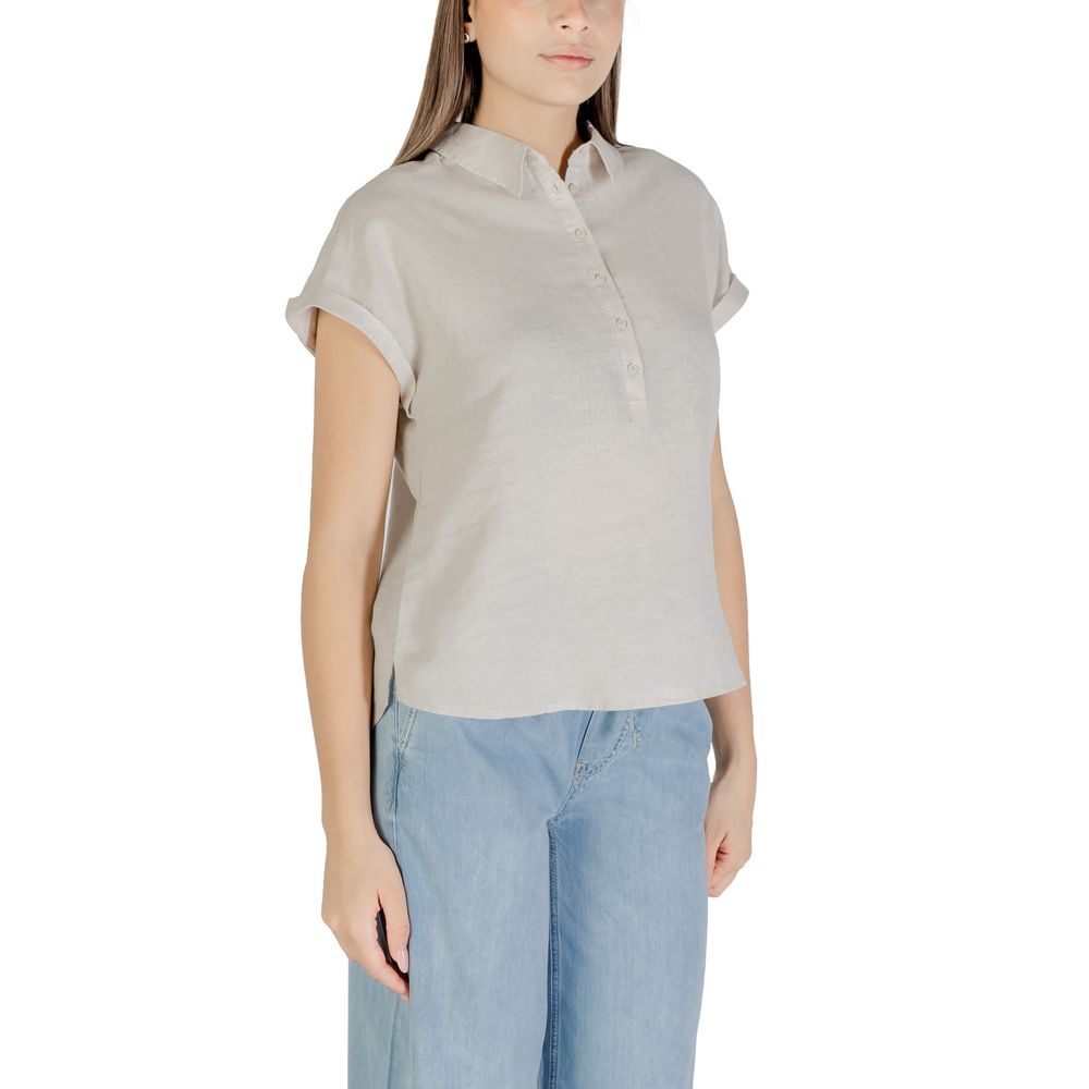 Street One Beige Linen Blouse