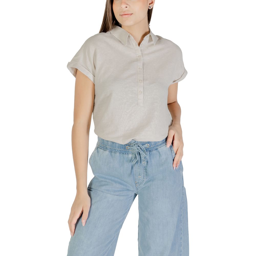 Street One Beige Linen Blouse