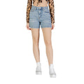 ICHI Light Blue Cotton Shorts