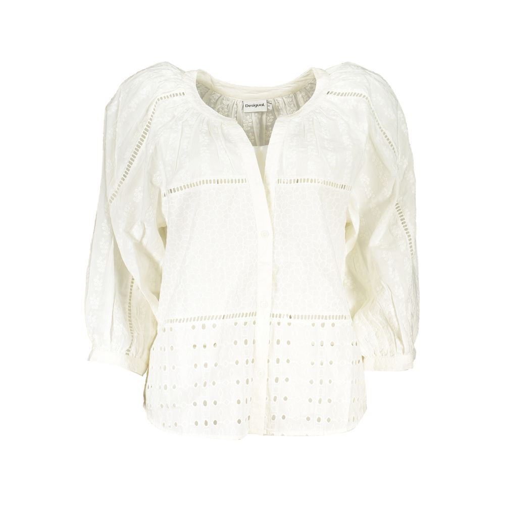 Desigual White Cotton Women Shirt