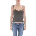 John Galliano Green Elastane Sleeveles T-Shirt