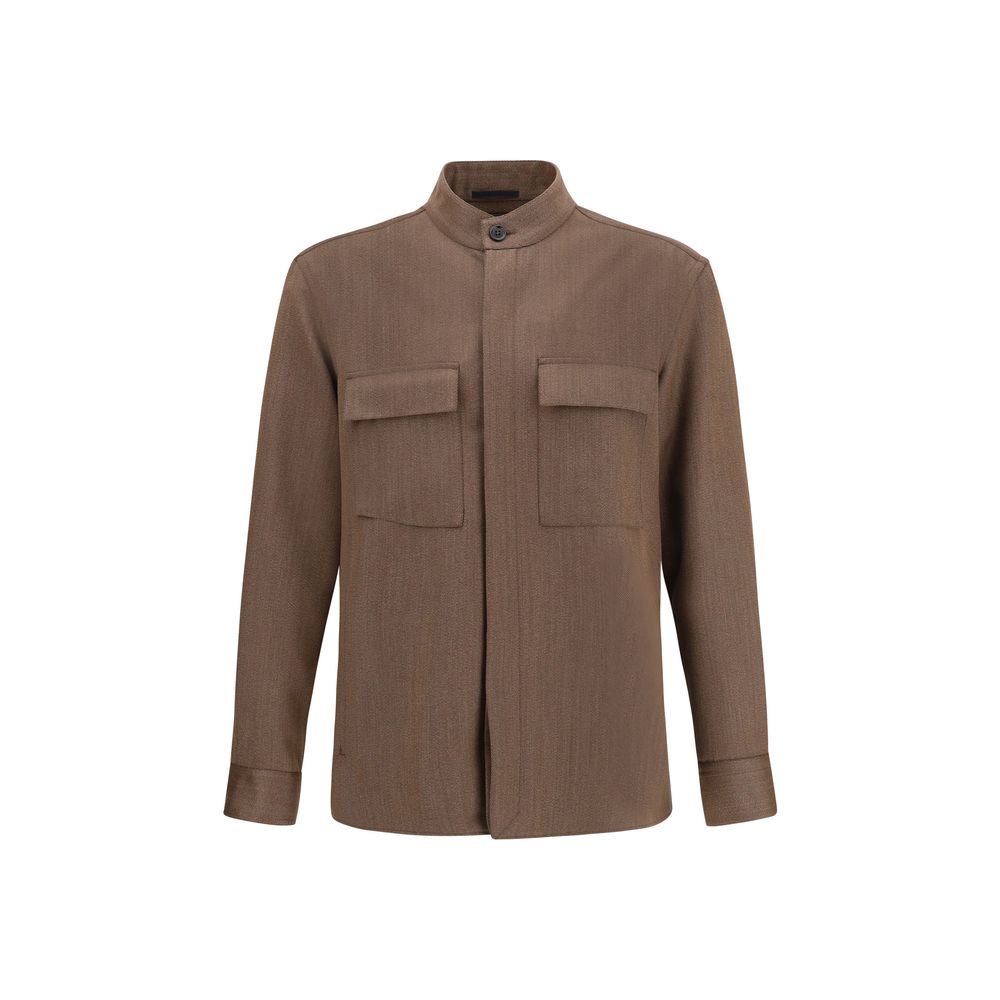 ZEGNA Brown Wool Coat