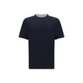 Brunello Cucinelli Blue Cotton T-Shirt