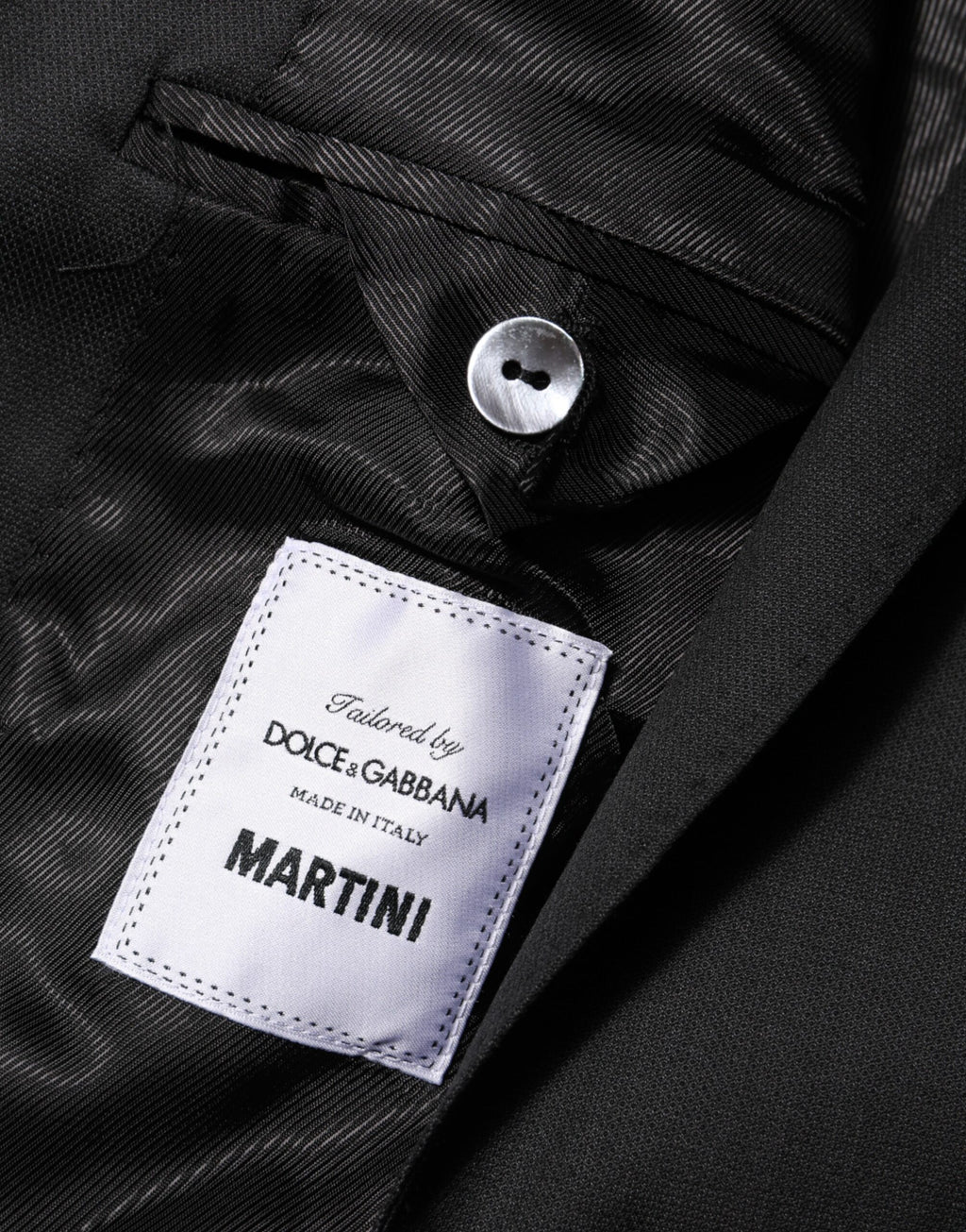 Dolce & Gabbana Dark Gray Single Breasted Men Coat MARTINI Blazer