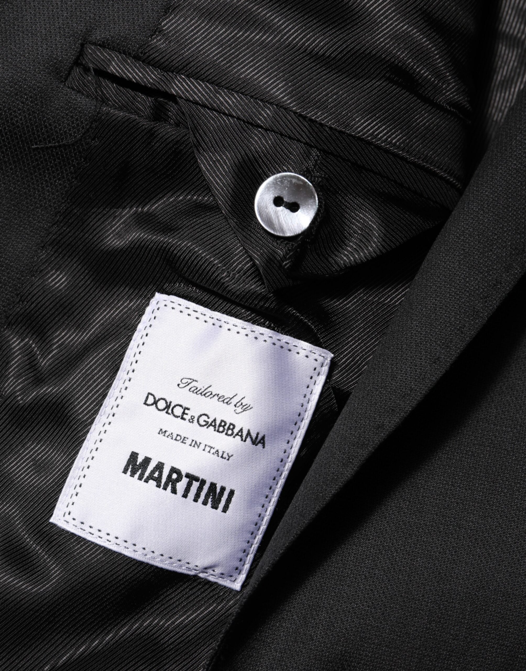 Dolce & Gabbana Dark Gray Single Breasted Men Coat MARTINI Blazer