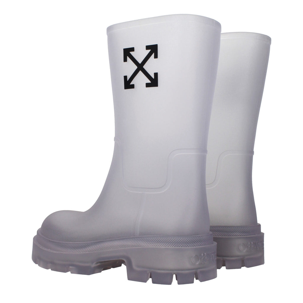 Off-White Transparent Pvc Ankle Boots