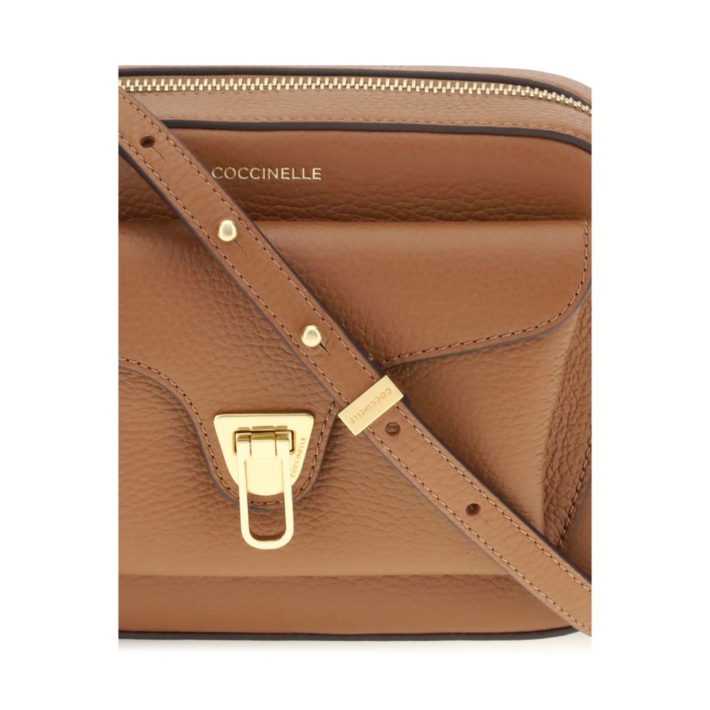 Coccinelle Brown Calf Leather Bos Taurus Shoulder Bag