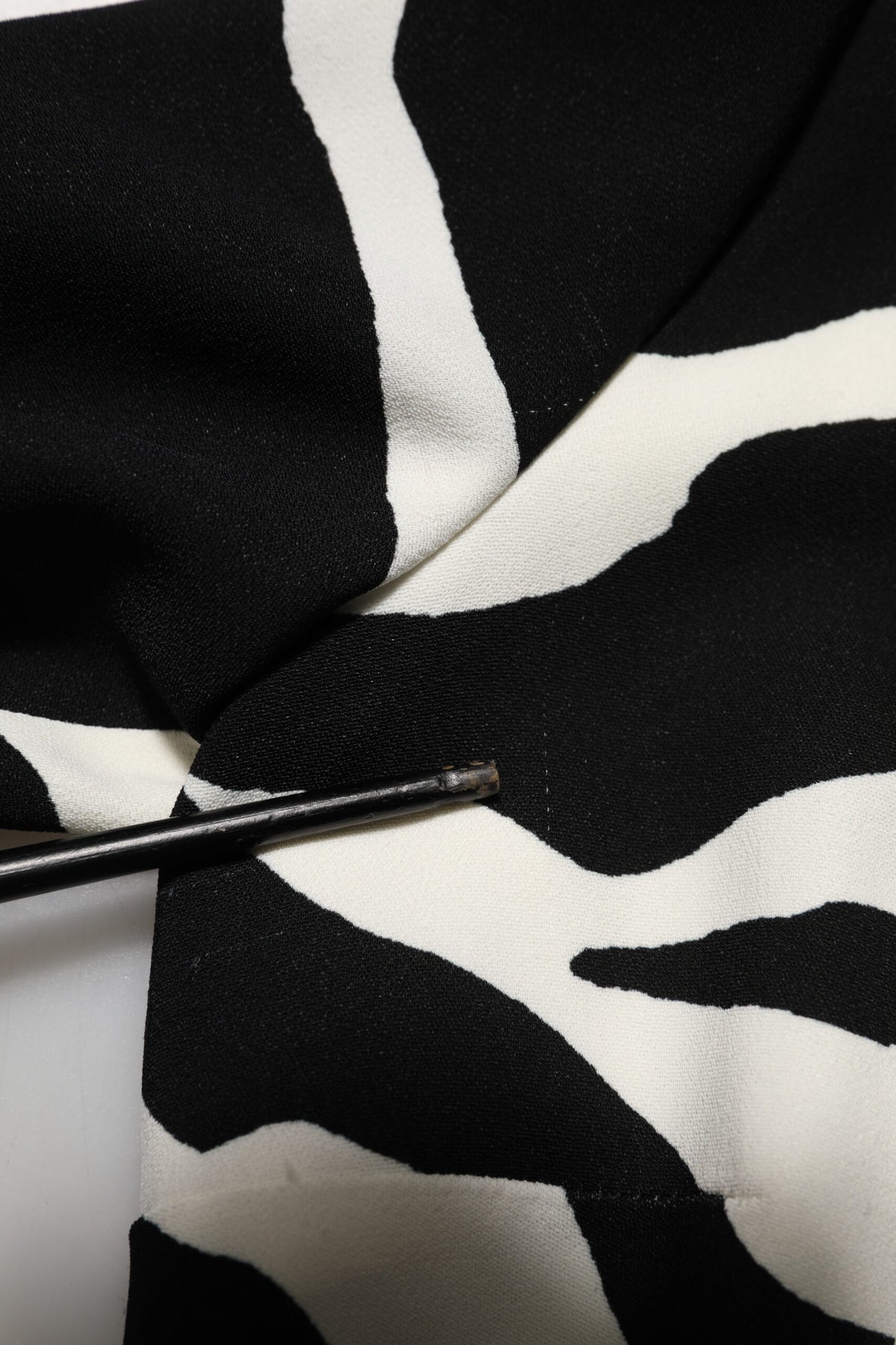 Dolce & Gabbana Black White One Shoulder High Slit Mini Dress