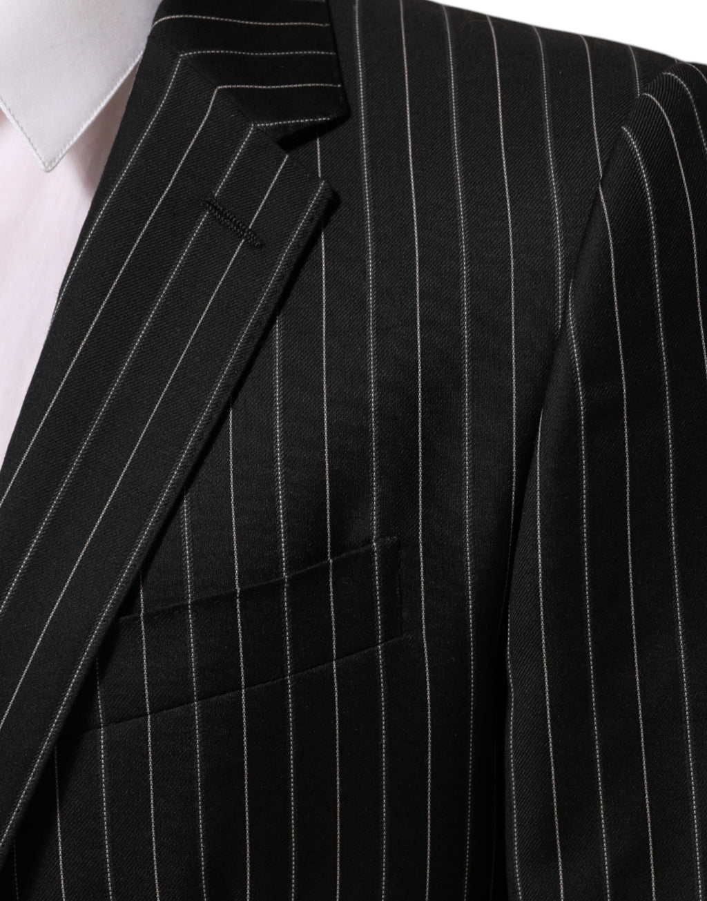 Dolce & Gabbana Dark Gray Stripes MARTINI 1 Button Suit Blazer