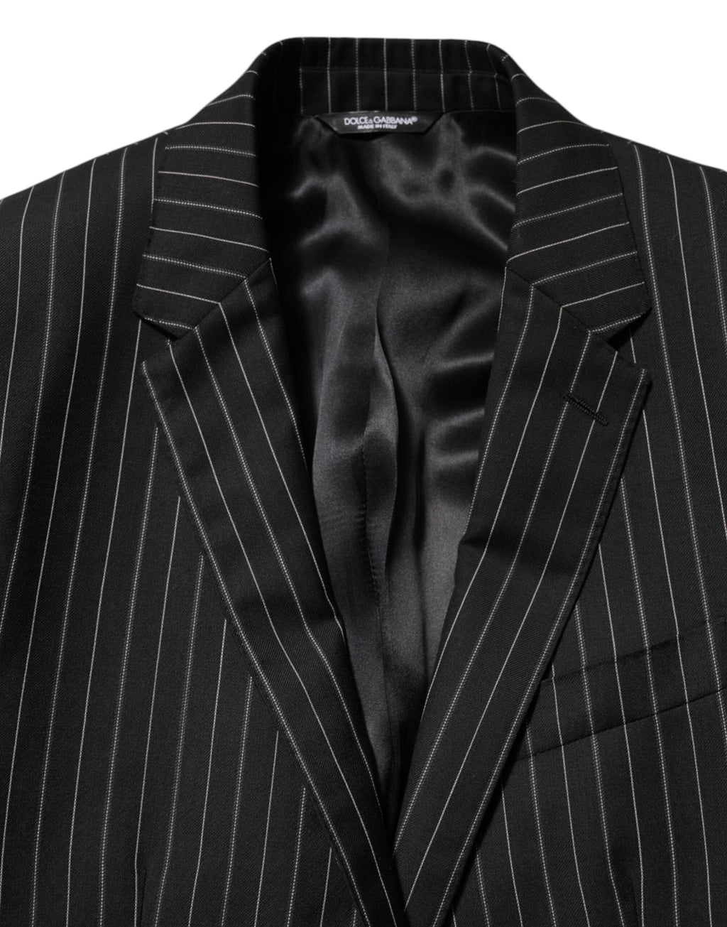 Dolce & Gabbana Dark Gray Stripes MARTINI 1 Button Suit Blazer