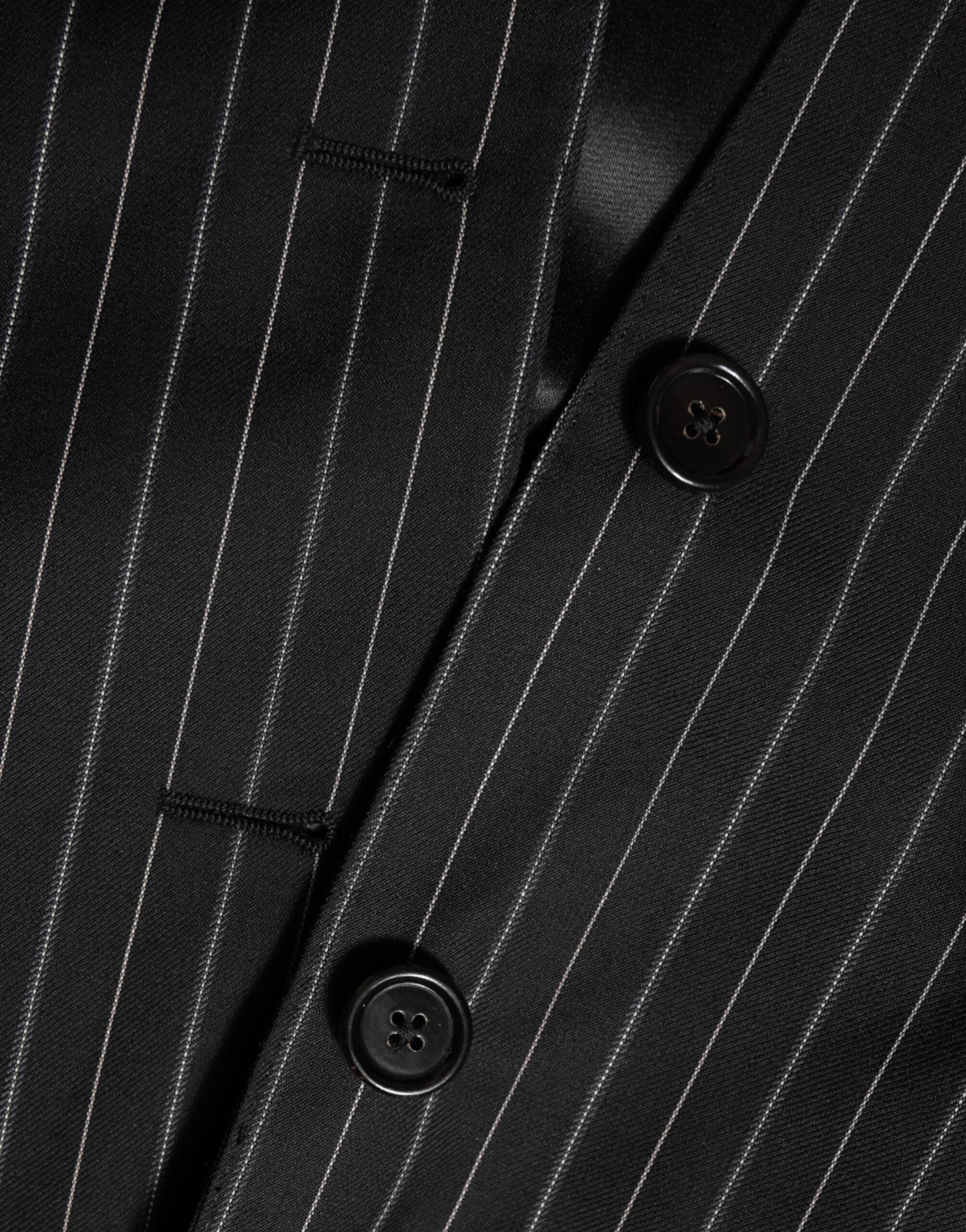 Dolce & Gabbana Dark Gray Stripes MARTINI 1 Button Suit Blazer