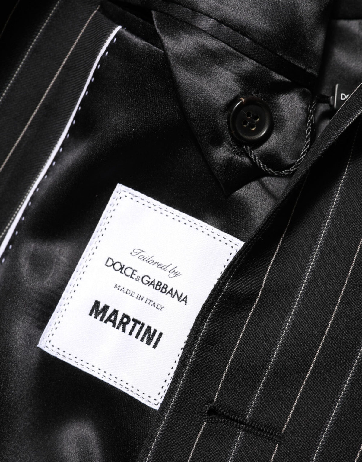 Dolce & Gabbana Dark Gray Stripes MARTINI 1 Button Suit Blazer