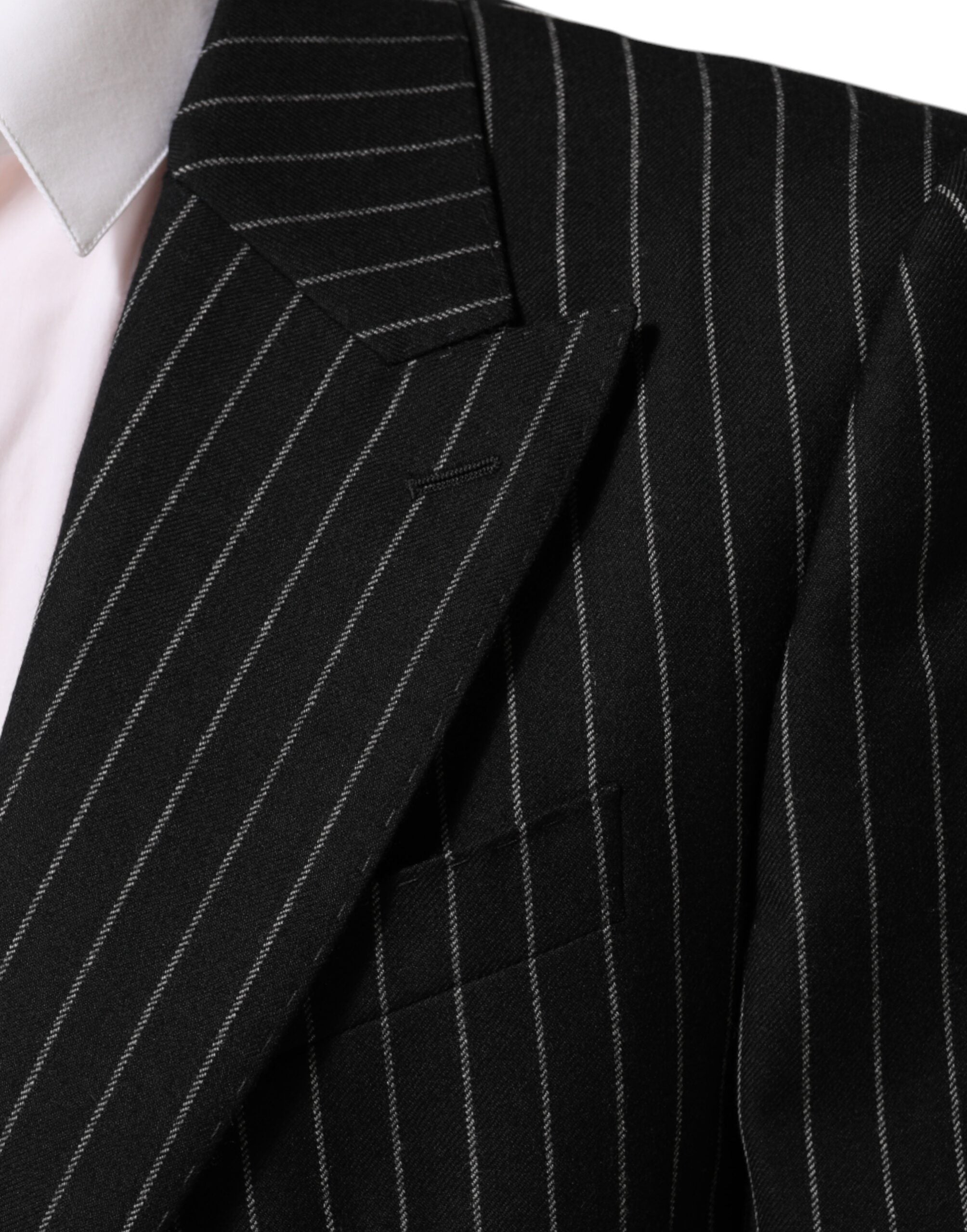 Dolce & Gabbana Dark Gray Stripes 2 Buttons Suit Jacket Blazer