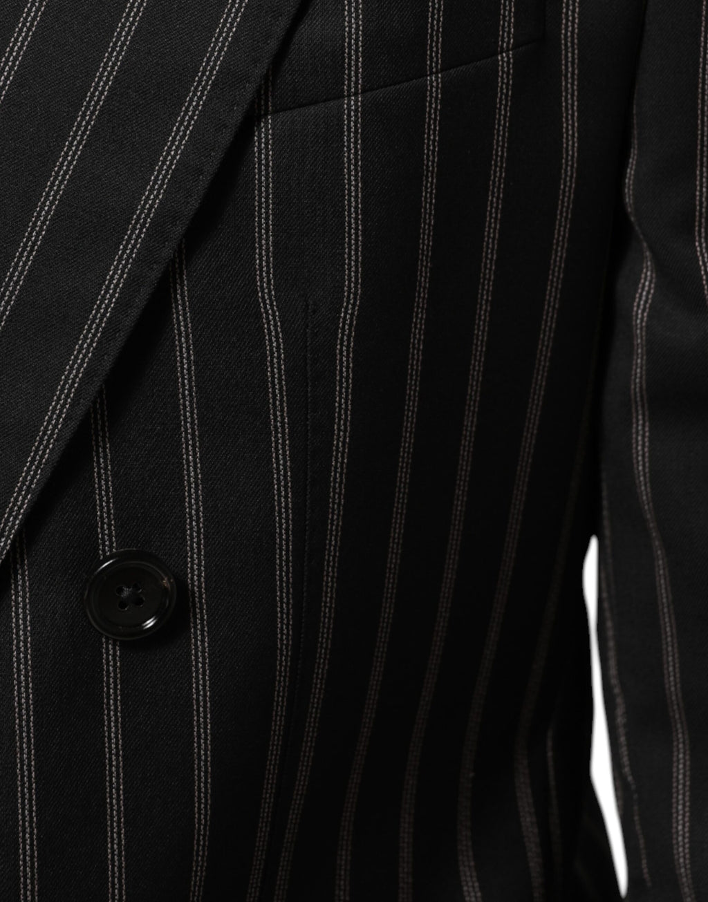 Dolce & Gabbana Dark Gray Stripes SICILIA 1 Button Suit Blazer