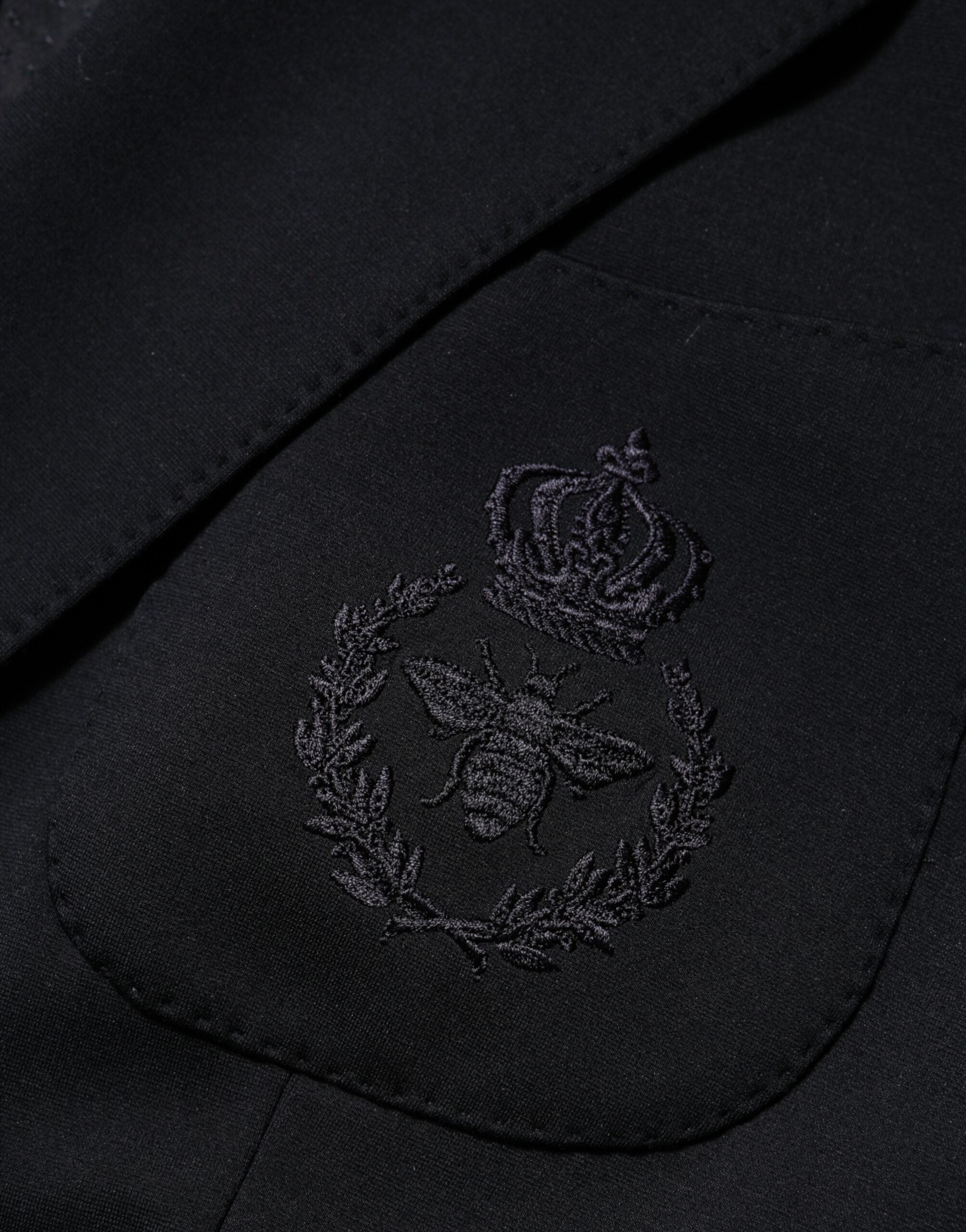 Dolce & Gabbana Dark Blue Viscose 2 Buttons Suit Jacket Blazer