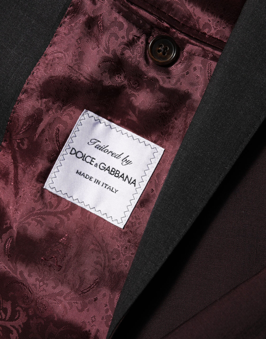 Dolce & Gabbana Maroon Wool 2 Buttons Suit Jacket Blazer