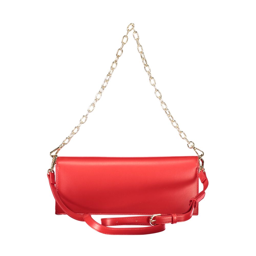 Mario Valentino Rosso Polyurethane Women's Shoulder Bag