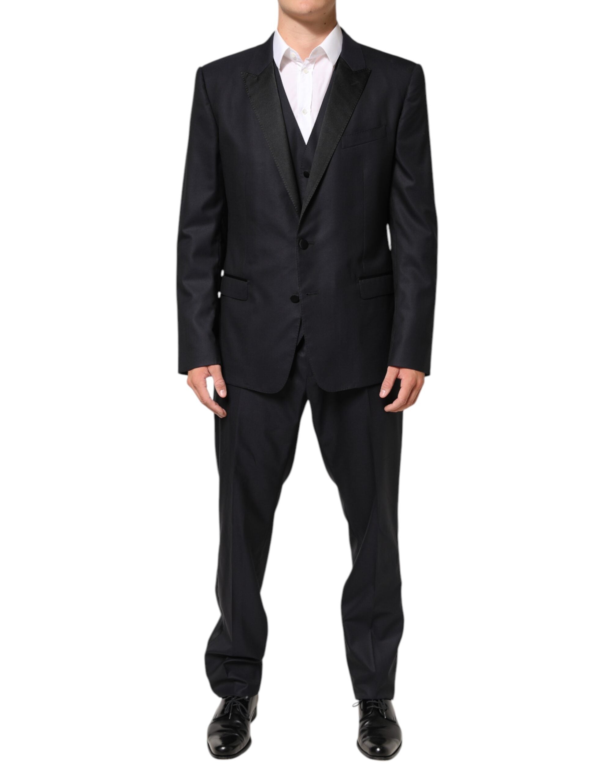 Dolce & Gabbana Dark Blue MARTINI 2 Buttons Suit 3 Piece Suit