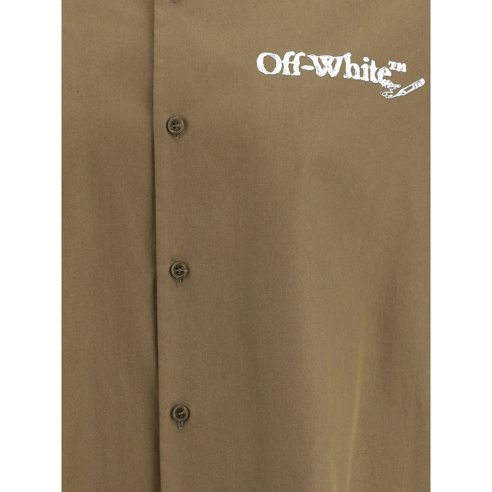 Off-White Bicolor Cotton Shirt