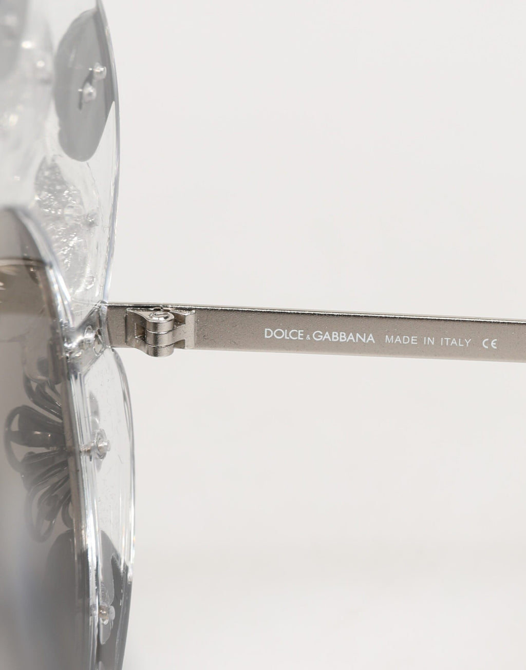 Dolce & Gabbana Transparent DG4292 Round Crystal Flowers Sunglasses