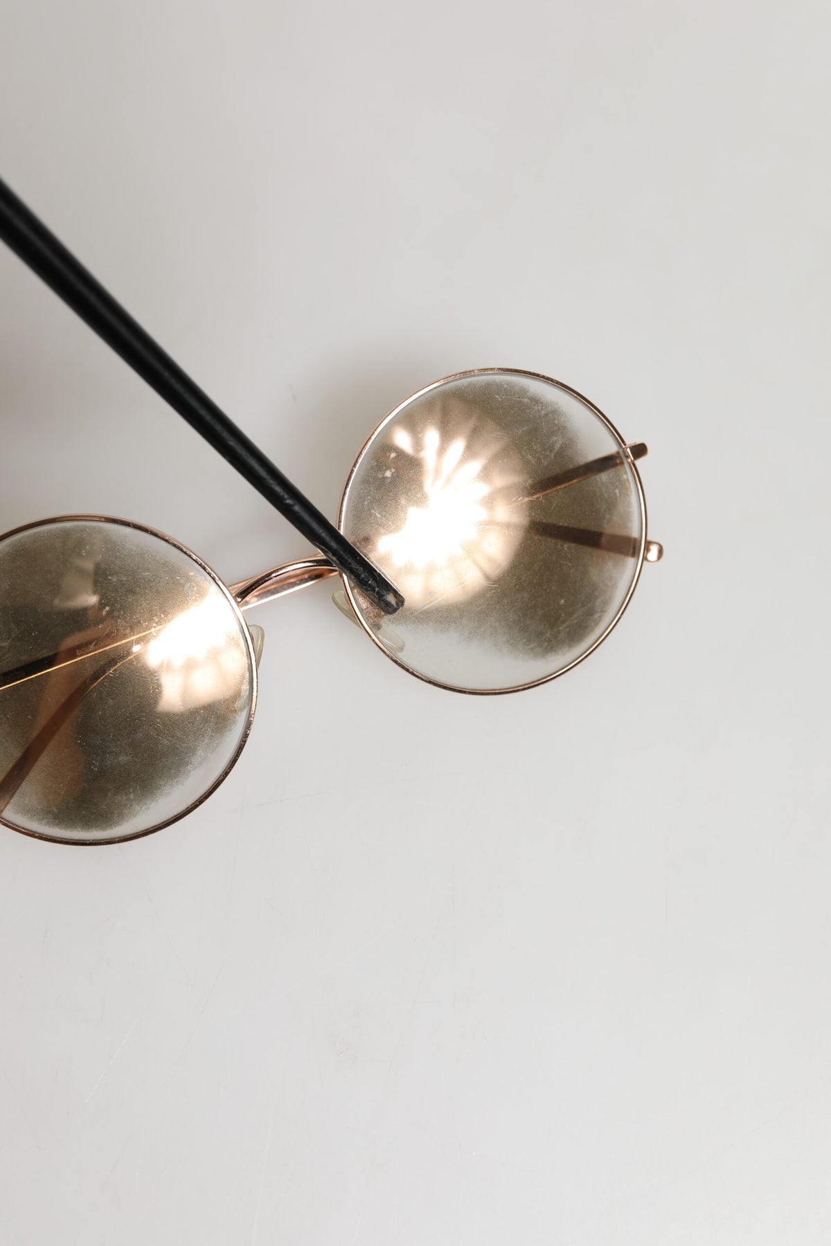 Dolce & Gabbana Rose Gold Plated Round Lenses Shades Eyewear Sunglasses
