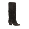 Paris Texas Brown Calf Leather Bos Taurus Flat Boots