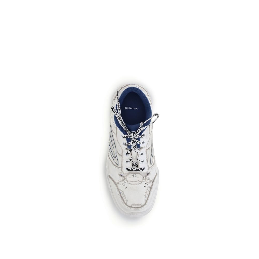 Balenciaga Gray Calf Leather Bos Taurus Athletic Sneakers
