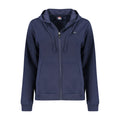 Norway 1963 Blue Cotton Women Sweatshirt with Hood and Zip