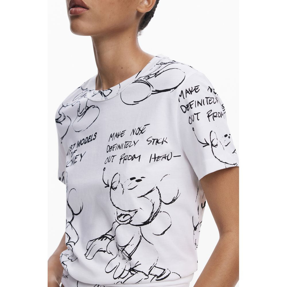 Desigual Bianco Cotton Women T-Shirt
