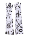 Dolce & Gabbana Black White DG Logo Elbow Length Mitten Gloves